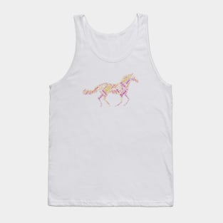 Horse Animal Riding Text Word Cloud Tank Top